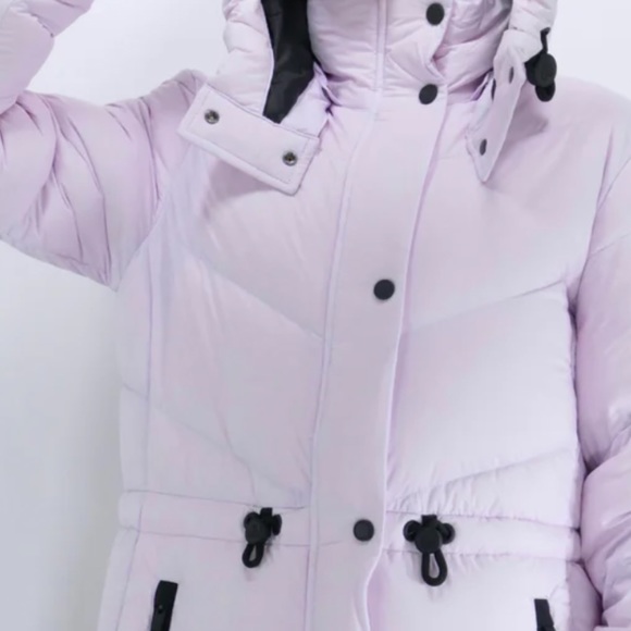 BRAND NEW  "Moose Knuckles" LILAC PUFFY LONG JACKET - Picture 7 of 15